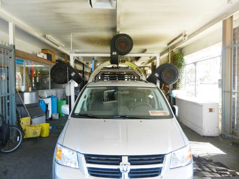 Spotlessly cleaned vehicle after wash